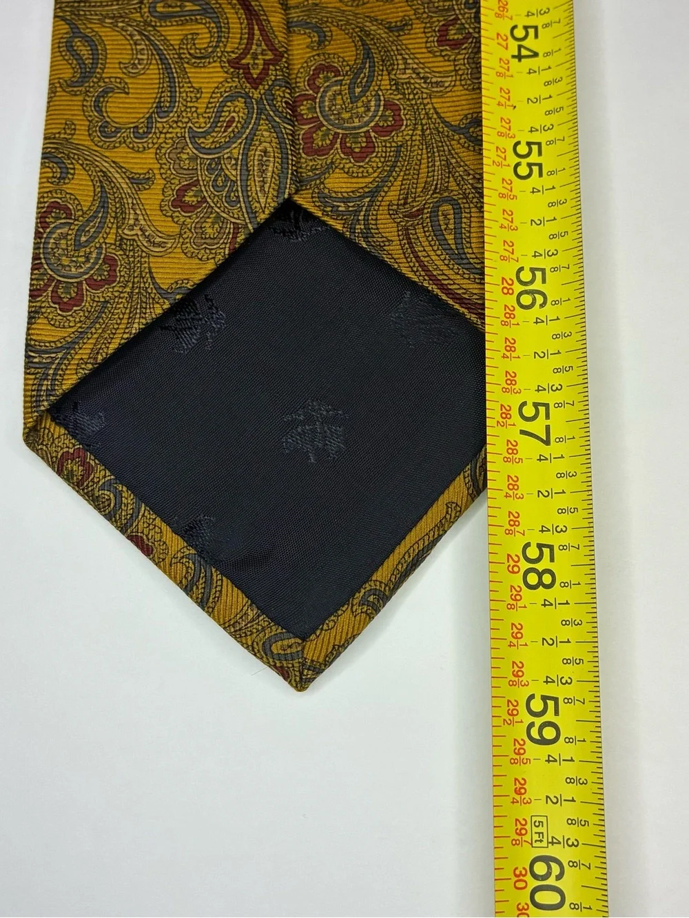 Vintage Brooks Brothers Makers Silk Tie Gold Rust Paisley Made in USA Classic